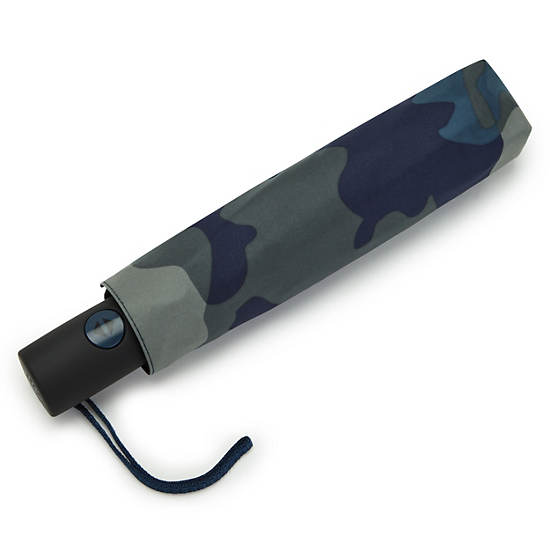 Kipling New Printed Umbrella Auto Open Accessories Grå Camouflage | NO 1504WN